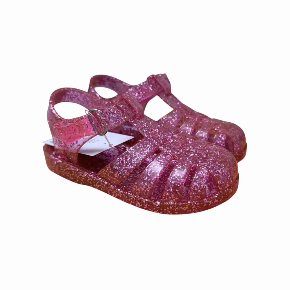 Carter's Larisa Toddler Girls Sz 6 Pink Glitter Jelly Sandals NWT